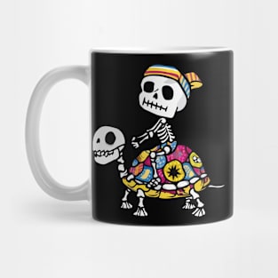 Skeleton Riding Turtle Mug